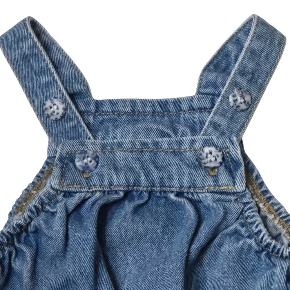 Vintage Baby Guess Denim‎ Bubble Romper One Piece Overalls 9 Months USA Made